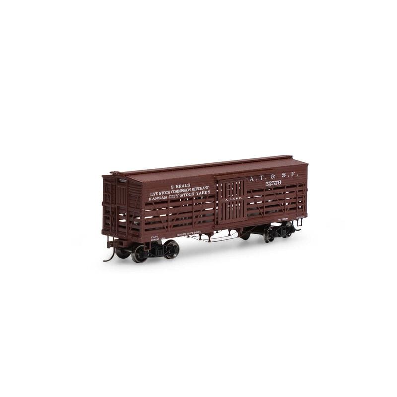 Roundhouse HO 36ft Old Time Stock Car, ATSF #52579 - Hobbytech Toys