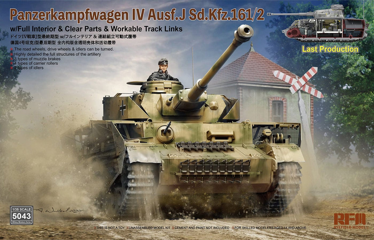 Ryefield 5043 1/35 Pz. Kpfw. IV Ausf. J Last Production with Full Interior - Hobbytech Toys
