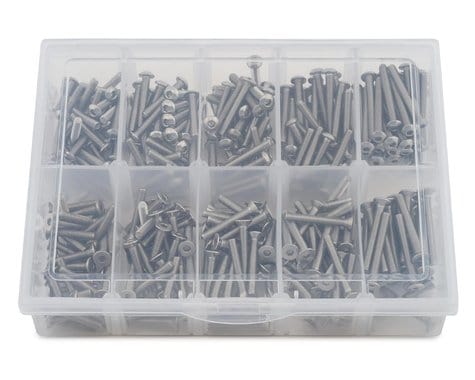 Samix Long Stainless Steel M3 Screw Set w/Plastic Box (300) - Hobbytech Toys