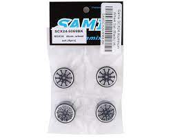 Samix SCX24 Aluminum 1.0" Wheel Set (Black) (4) - Hobbytech Toys