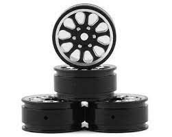 Samix SCX24 Aluminum 1.0" Wheel Set (Black) (4) - Hobbytech Toys