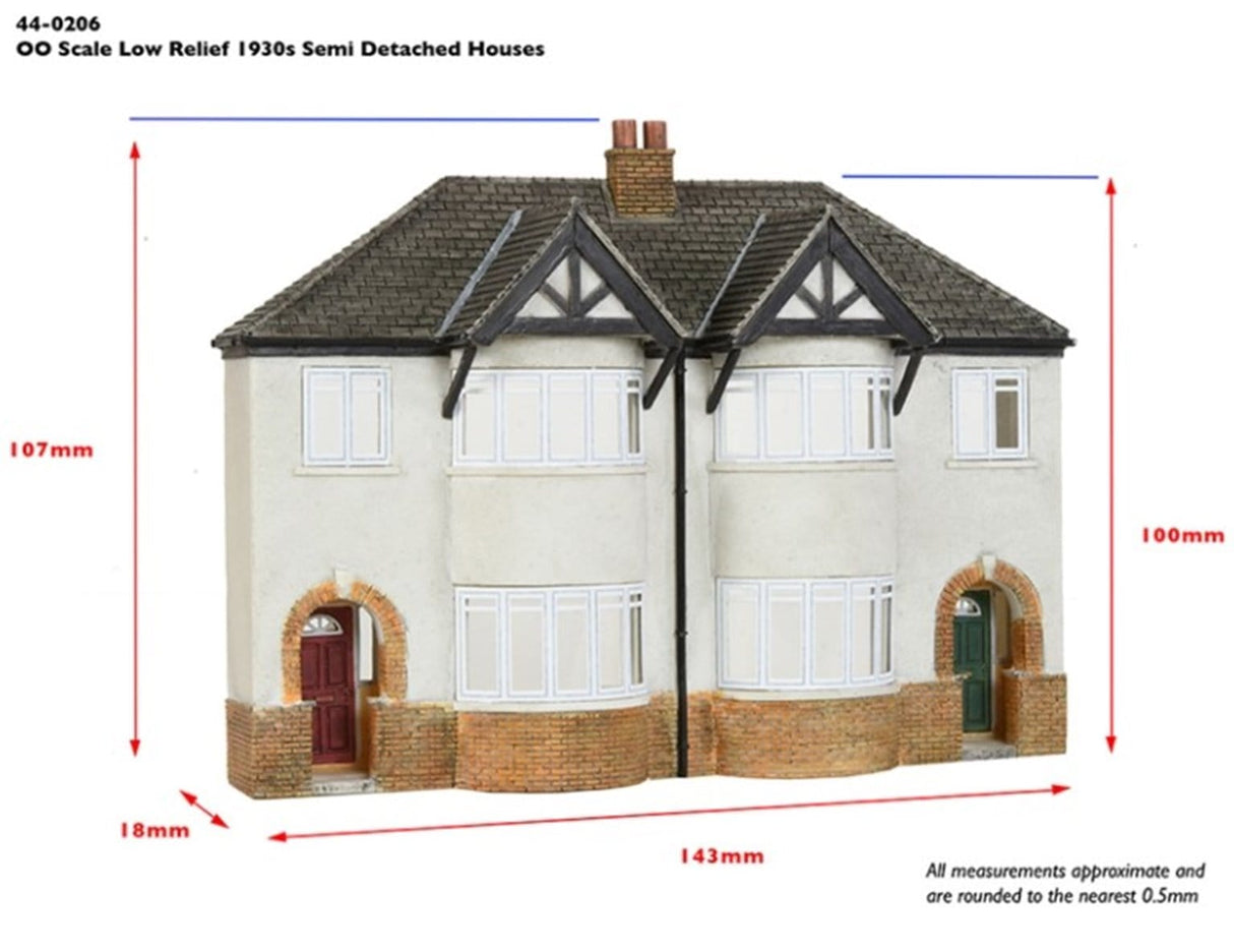Scenecraft 44-0206 OO Low Relief 1930s Semi Detached Houses Bachmann Scenecraft TRAINS - HO/OO SCALE