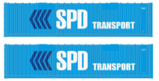 SDS 40ft SPD Transport Containers Transport (2 Pack) SDS Models TRAINS - HO/OO SCALE