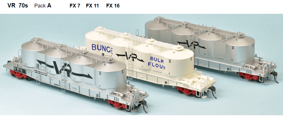 SDS Models FX VR 70S Pack A (3 Pack) SDS Models TRAINS - HO/OO SCALE