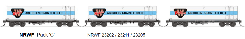 Sds HO Nrwf Meat Wagon Pack C (3) SDS Models TRAINS - HO/OO SCALE