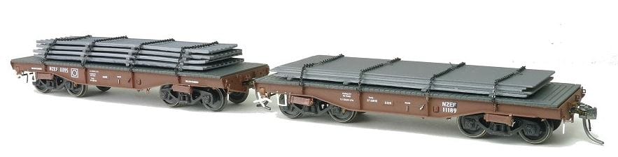 Sds HO Te Flat Wagon With Steel Load 1980 Twin Pack A (2) SDS Models TRAINS - HO/OO SCALE