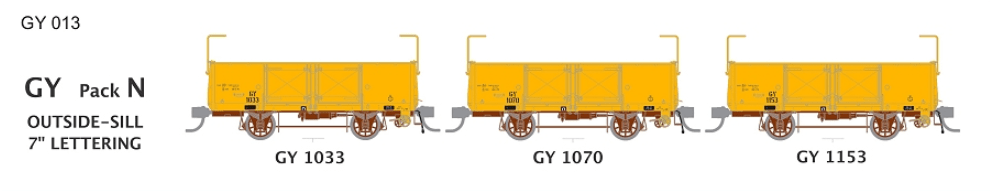 SDS HO Victorian Railways GY Open Wagon Pack N 7in Lettering Yellow SDS Models TRAINS - HO/OO SCALE