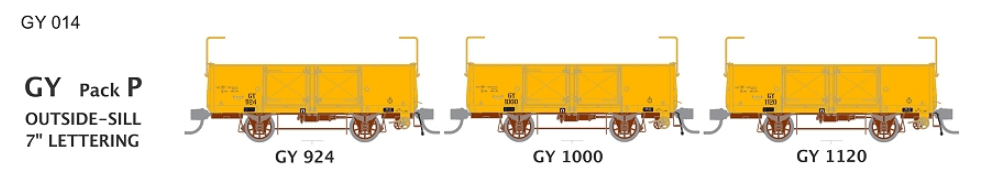 SDS HO Victorian Railways GY Open Wagon Pack P 7in Lettering Yellow SDS Models TRAINS - HO/OO SCALE
