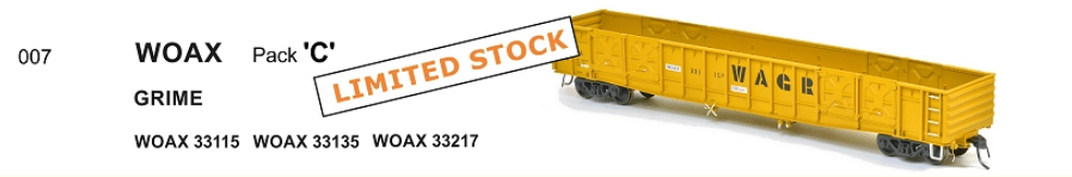 SDS HO WGX Open Wagon WOAX Grime Pack C (3) SDS Models TRAINS - HO/OO SCALE