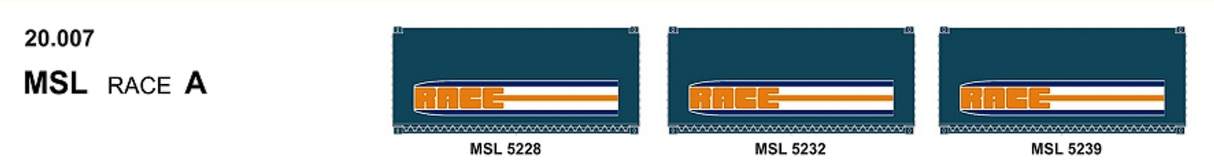 SDS Models 20ft Containers MSL RACE Pack A - Hobbytech Toys