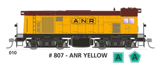 SDS Models HO 800 Class 807 ANR Yellow DC SDS Models TRAINS - HO/OO SCALE