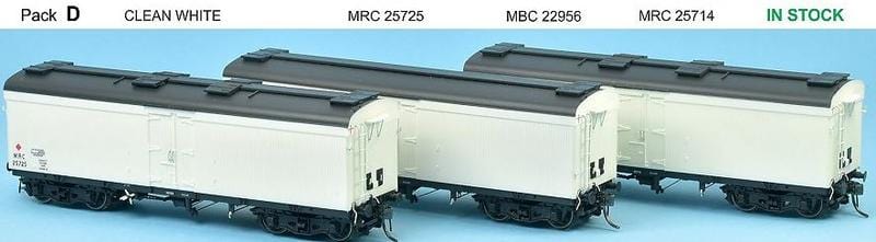 SDS MRC Refrigerated Van Pack D Clean White (3) SDS Models TRAINS - HO/OO SCALE