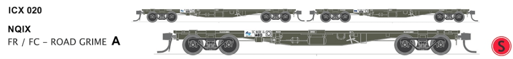 Sds Nqix Fr/Fc Road Grime Container Wagons Pack A (3) SDS Models TRAINS - HO/OO SCALE