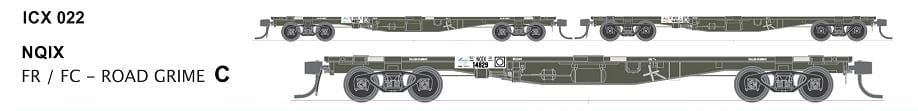 Sds Nqix Fr/Fc Road Grime Container Wagons Pack C (3) SDS Models TRAINS - HO/OO SCALE
