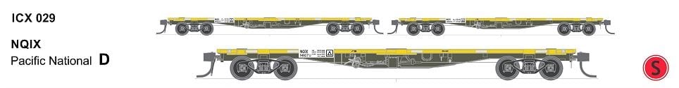 Sds Nqix Pacific National Container Wagon Pack D (3) SDS Models TRAINS - HO/OO SCALE