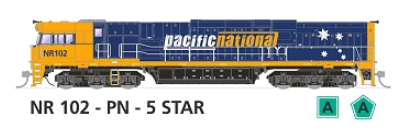 SDS NR102 Nr Class Locomotive Pacific National 5 Stars DC SDS Models TRAINS - HO/OO SCALE