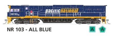 SDS NR103 Nr Class Locomotive Pacific National All Blue DC SDS Models TRAINS - HO/OO SCALE