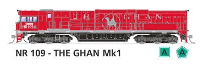 SDS NR109 The Ghan Mk1 DC Locomotive SDS Models TRAINS - HO/OO SCALE