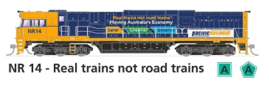 SDS NR14 Pacific National Real Trains DC Locomotive SDS Models TRAINS - HO/OO SCALE