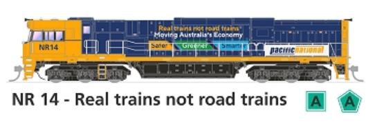 SDS NR14 Pacific National Real Trains DCC/Sound Locomotive SDS Models TRAINS - HO/OO SCALE