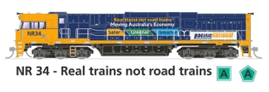 SDS NR34 Pacific National Real Trains DC Locomotive SDS Models TRAINS - HO/OO SCALE