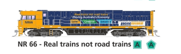 SDS NR66 Pacific National Real Trains DC Locomotive SDS Models TRAINS - HO/OO SCALE