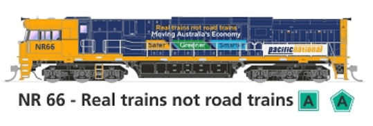SDS NR66 Pacific National Real Trains DCC/Sound Locomotive SDS Models TRAINS - HO/OO SCALE