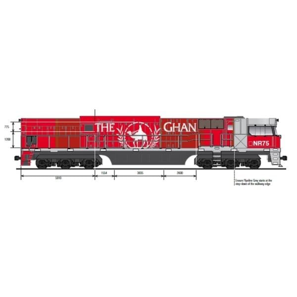 SDS NR75 The Ghan Mk2 DCC Sound SDS Models TRAINS - HO/OO SCALE
