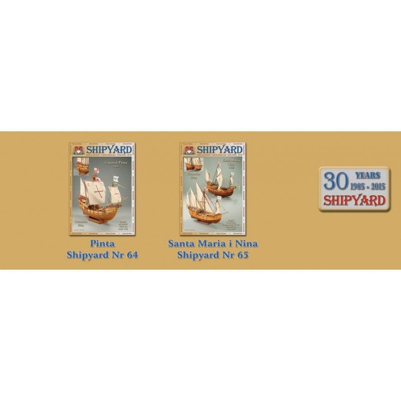 Shipyard Paper Model Columbus Ships (2 Pack) Nr 64 Pinta, Nr 65 Santa Maria I Nina Kit** NULL WOODEN MODELS