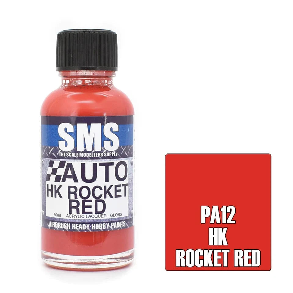 SMS PA12 Auto Colour HK ROCKET RED 30ml - Hobbytech Toys