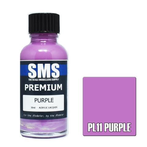 SMS PL11 Premium Acrylic Lacquer Purple 30ml Scale Modellers Supply PAINT, BRUSHES & SUPPLIES