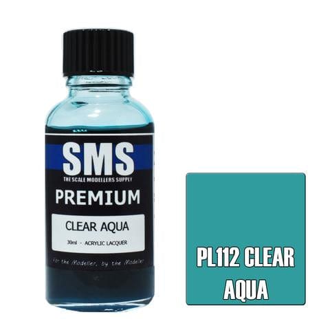 SMS PL112 Premium Acrylic Lacquer Clear Aqua 30ml Scale Modellers Supply PAINT, BRUSHES & SUPPLIES