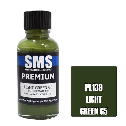 SMS PL139 Premium Acrylic Lacquer Light Green 30ml Scale Modellers Supply PAINT, BRUSHES & SUPPLIES