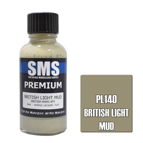SMS PL140 Premium Acrylic Lacquer British Light Mud 30ml Scale Modellers Supply PAINT, BRUSHES & SUPPLIES