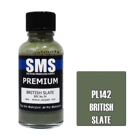 SMS PL142 Premium Acrylic Lacquer British Slate 30ml Scale Modellers Supply PAINT, BRUSHES & SUPPLIES