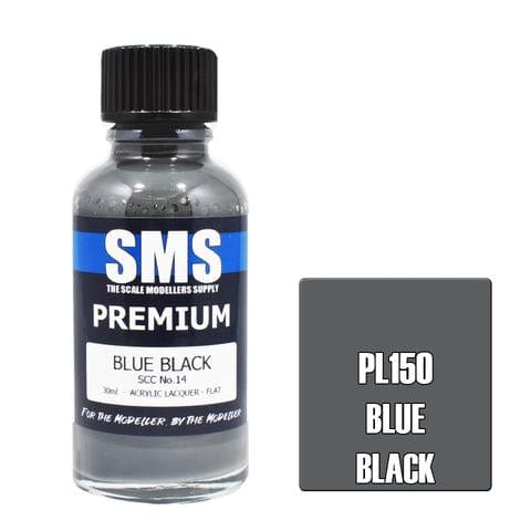 SMS PL150 Premium Acrylic Lacquer Blue Black SCC No.14 30ml Scale Modellers Supply PAINT, BRUSHES & SUPPLIES