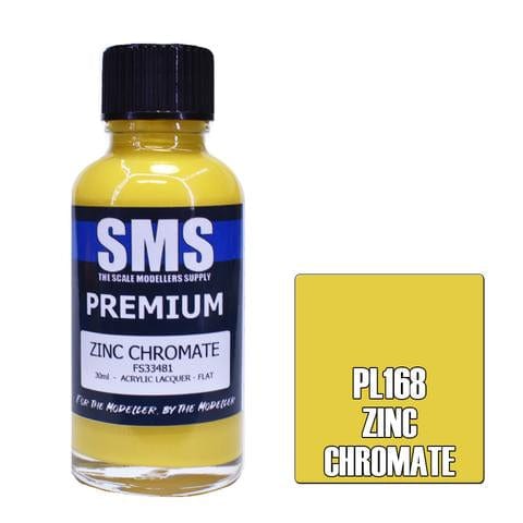 SMS PL168 Premium Acrylic Lacquer Zinc Chromate 30ml Scale Modellers Supply PAINT, BRUSHES & SUPPLIES