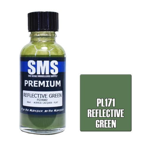 SMS PL171 Premium Acrylic Lacquer Reflective Green 30ml Scale Modellers Supply PAINT, BRUSHES & SUPPLIES