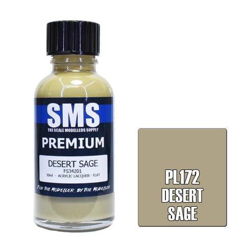 SMS PL172 Premium Acrylic Lacquer Desert Sage 30ml Scale Modellers Supply PAINT, BRUSHES & SUPPLIES