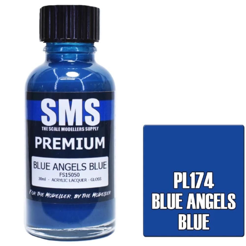 SMS PL174 Premium Acrylic Lacquer Blue Angels Blue 30ml Scale Modellers Supply PAINT, BRUSHES & SUPPLIES
