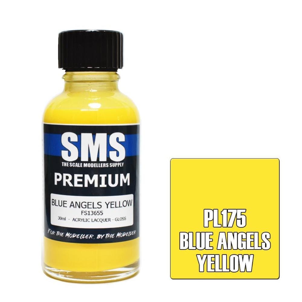 SMS PL175 Premium Acrylic Lacquer Blue Angels Yellow 30ml Scale Modellers Supply PAINT, BRUSHES & SUPPLIES