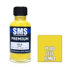 SMS PL180 Acrylic Lacquer Gelb Rlm04 30ml Scale Modellers Supply PAINT, BRUSHES & SUPPLIES