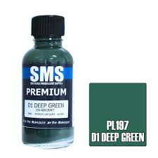SMS PL197 Acrylic Lacquer D1 Deep Green 30ml Scale Modellers Supply PAINT, BRUSHES & SUPPLIES