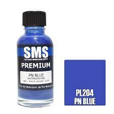 SMS PL204 Premium Acrylic Lacquer PN Blue 30ml Scale Modellers Supply PAINT, BRUSHES & SUPPLIES