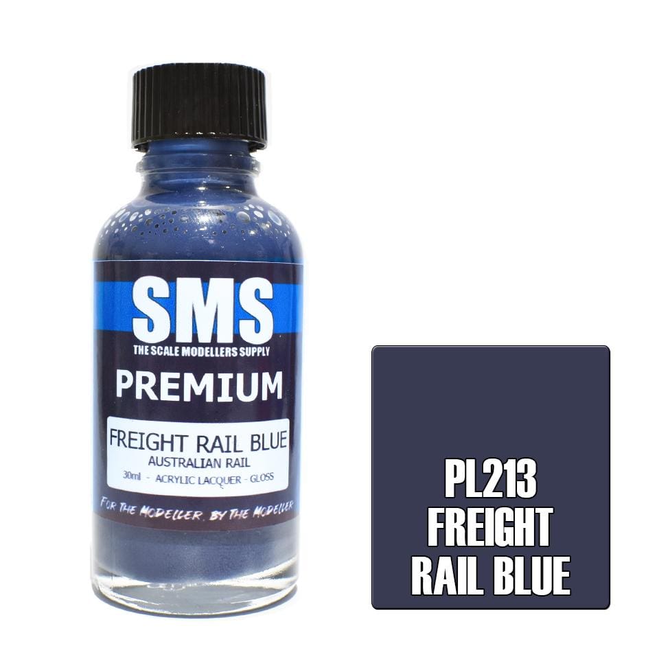 SMS PL213 Premium Acrylic Lacquer Freight Rail Blue 30ml Scale Modellers Supply PAINT, BRUSHES & SUPPLIES