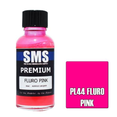 SMS PL44 Premium Acrylic Lacquer Fluro Pink 30ml Scale Modellers Supply PAINT, BRUSHES & SUPPLIES