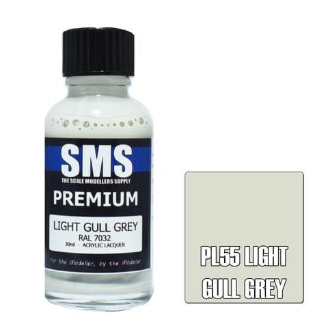 SMS PL55 Premium Acrylic Lacquer Light Gull Grey 30ml Scale Modellers Supply PAINT, BRUSHES & SUPPLIES