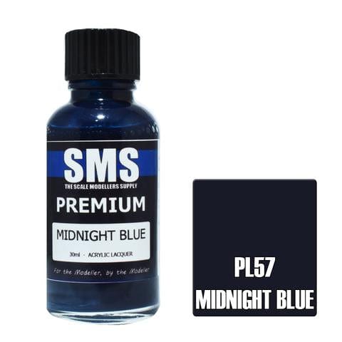 SMS PL57 Premium Acrylic Lacquer Midnight Blue 30ml Scale Modellers Supply PAINT, BRUSHES & SUPPLIES