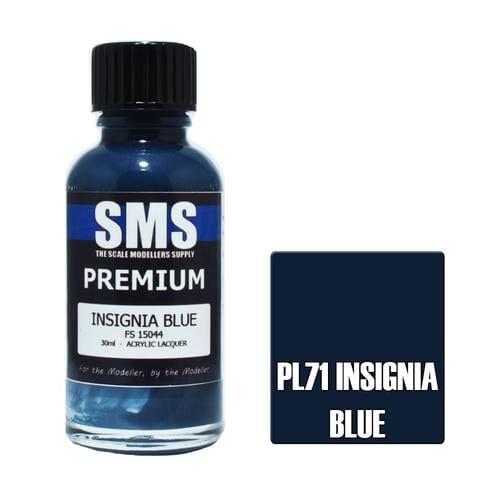 SMS PL71 Premium Acrylic Lacquer Insignia Blue Fs15044 30ml Scale Modellers Supply PAINT, BRUSHES & SUPPLIES
