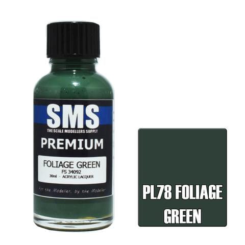 SMS PL78 Premium Acrylic Lacquer Foliage Green Fs34092 30ml Scale Modellers Supply PAINT, BRUSHES & SUPPLIES
